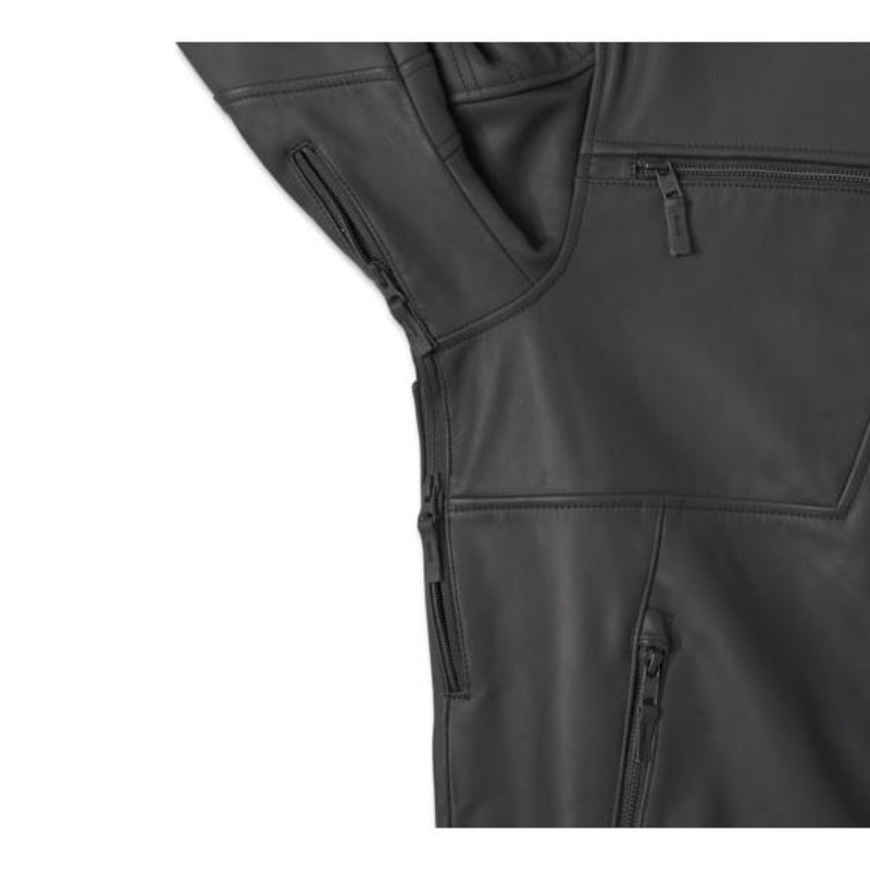 Willie G Skull Graphic Leather Riding Jacket