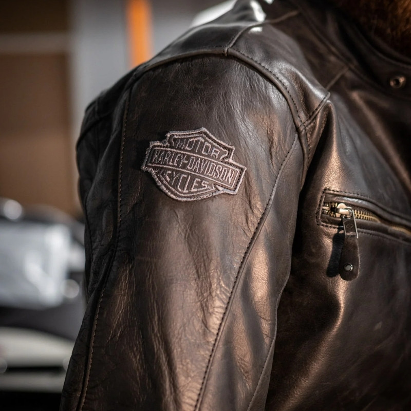 Men's Reflective Skull Leather Jacket