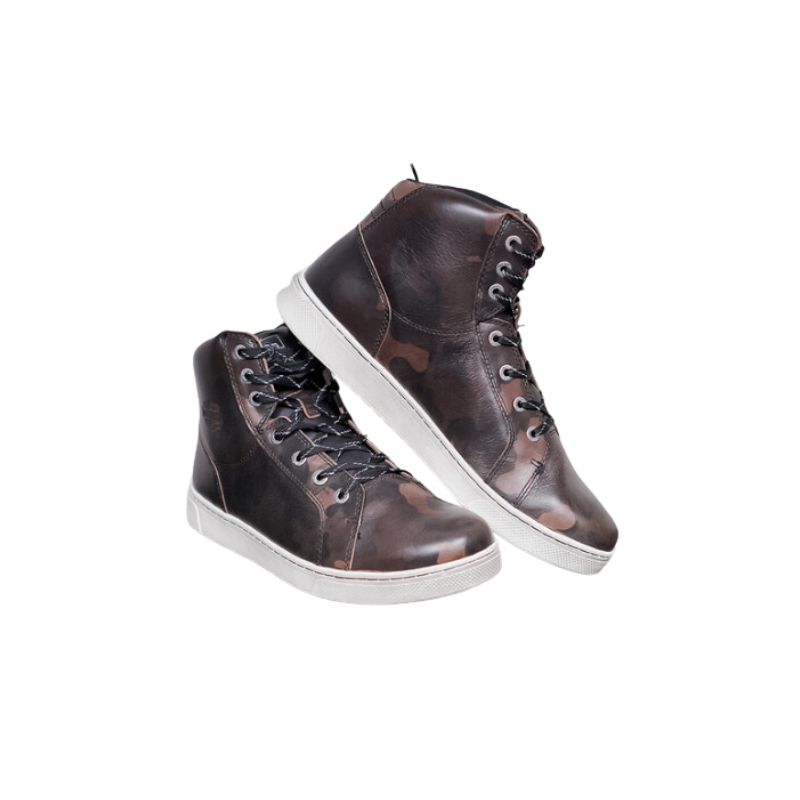 Bateman Camo Motorcycle Riding Boots
