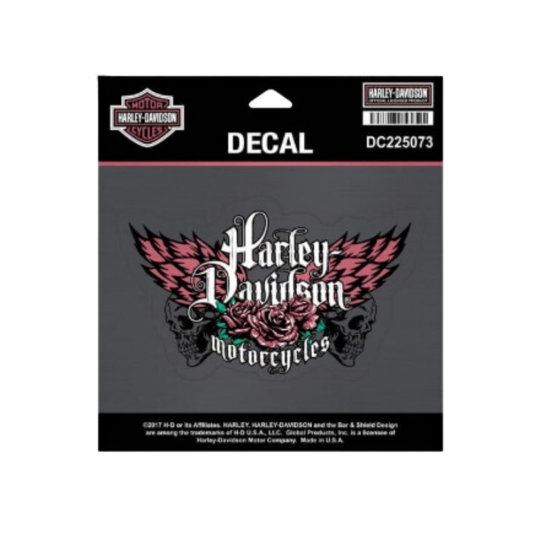 Winged Rebel Rose Chrome Decal Winged Rebel Rose Chrome Decal