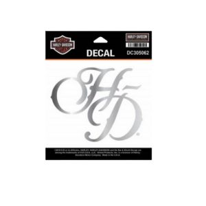 H-D Chrome Metallic Die-Cut Decal