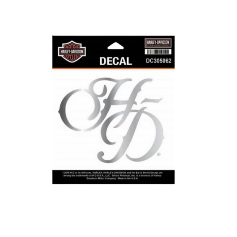 H-D Chrome Metallic Die-Cut Decal