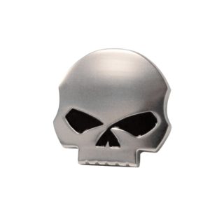 Antique Nickel Willie G Skull Medallion