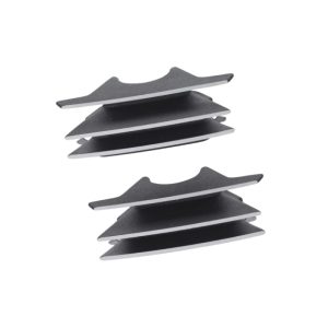 Finned Spark Plug Covers - Black