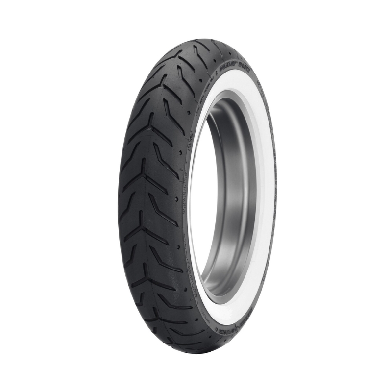 Dunlop Tire Series - D408F 130/90B16 Wide Whitewall - 16 in. Front