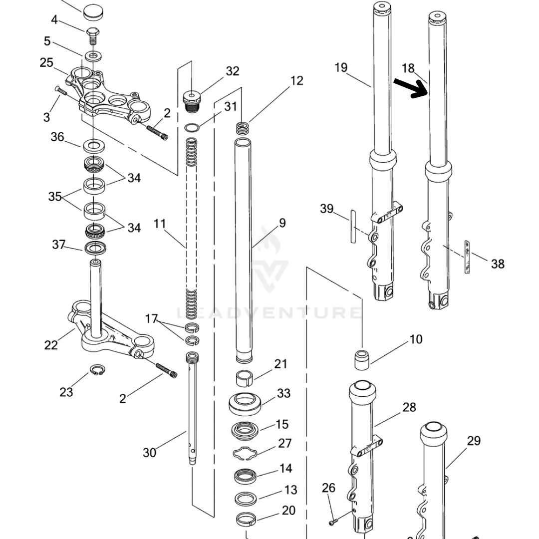 Right Side Fork Leg Slider