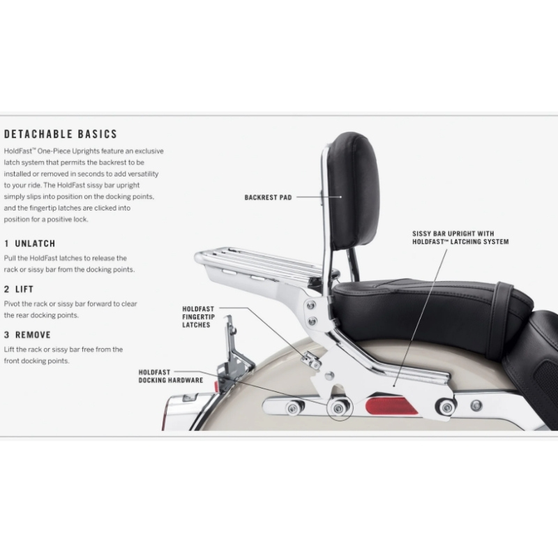 HoldFast Sissy Bar Upright - Standard Height