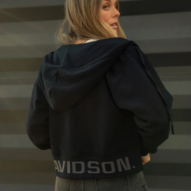 Women's Cropped Full Zip Hoodie