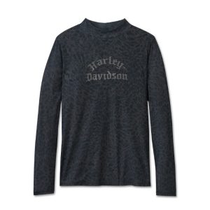 Women's Wild Cat Mesh Turtleneck
