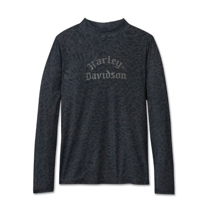 Women's Wild Cat Mesh Turtleneck