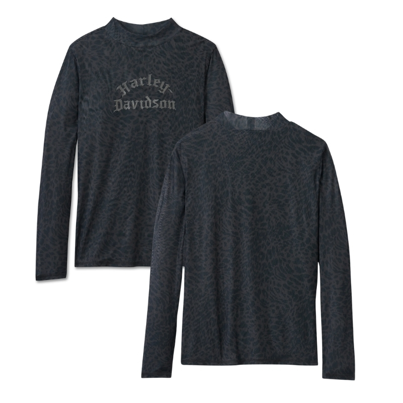 Women's Wild Cat Mesh Turtleneck