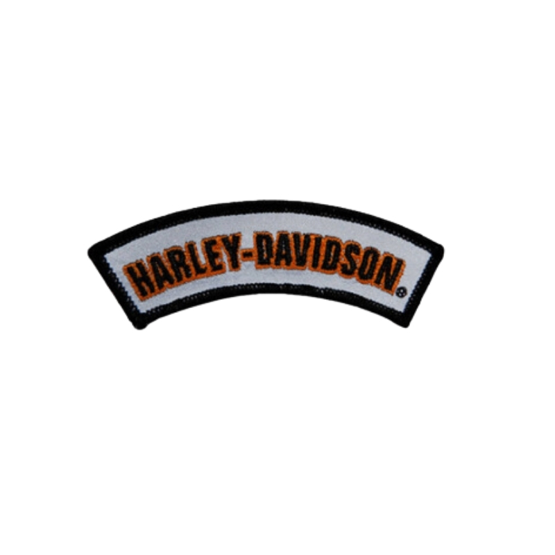 Reflective Embroidered Rocker H-D Emblem Sew-On Patch