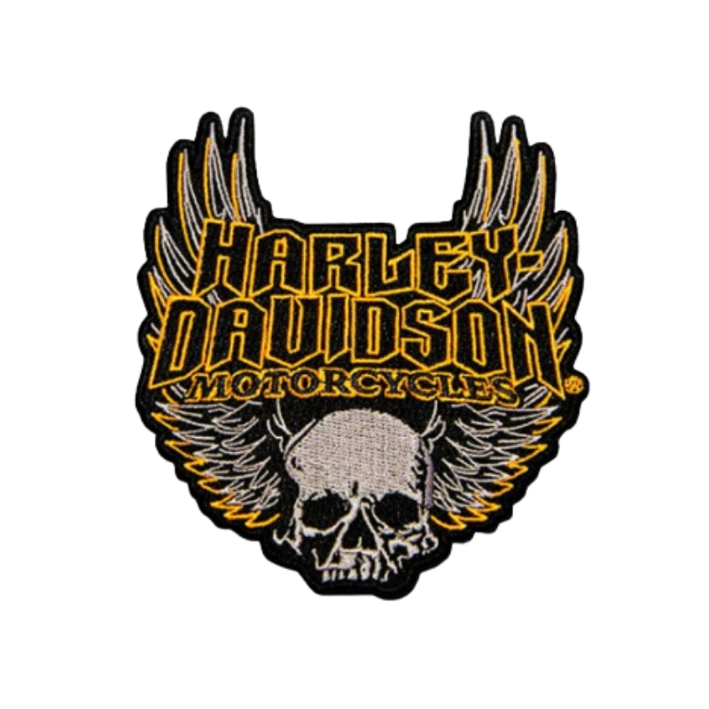 Winged Skull Woven Patch