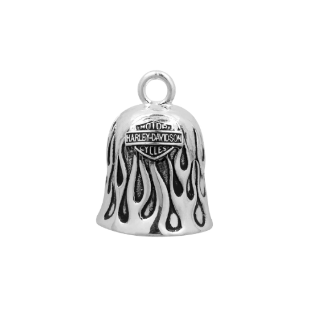Silver Flames Bar & Shield Ride Bell