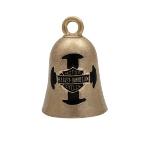Bar & Shield Cross Ride Bell, Gold Durable Zinc