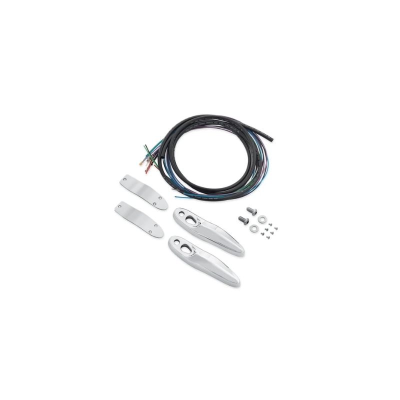 Rear Turn Signal/License Plate Relocation Kit, Chrome