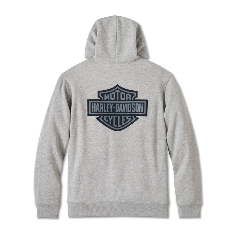 Men's Bar & Shield Plaid Lined Zip-Up Hoodie