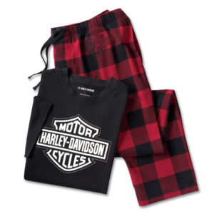 Men's Bar & Shield Short Sleeve Pajama Set