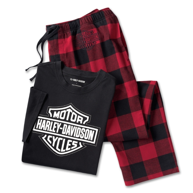 Men's Bar & Shield Short Sleeve Pajama Set