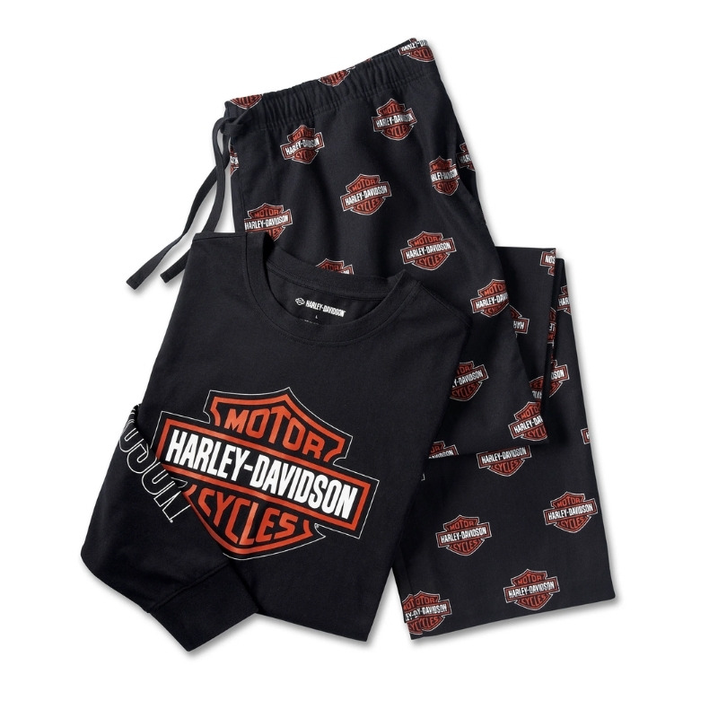 Men's Bar & Shield Long Sleeve Pajama Set