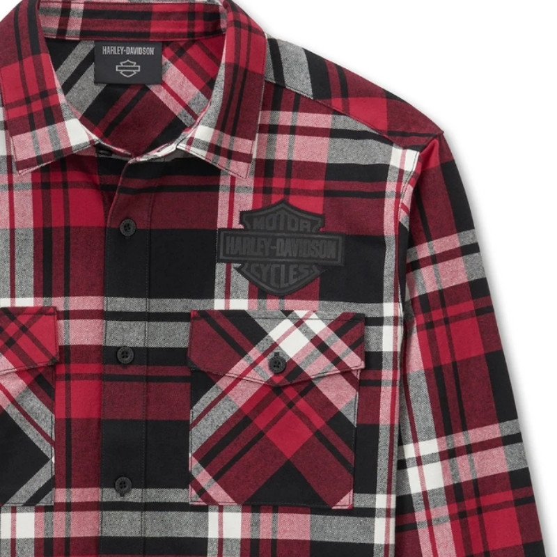 Men's Bar & Shield Flannel Shirt - Plaid