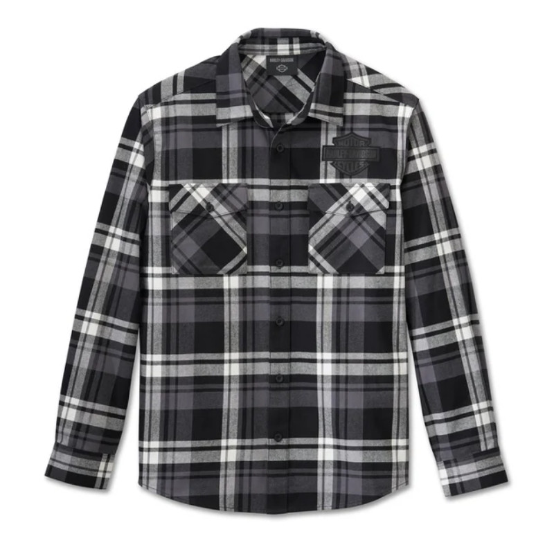 Men's Bar & Shield Flannel Shirt - Plaid