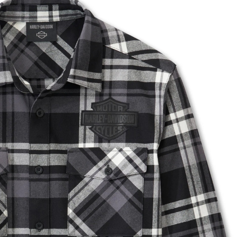 Men's Bar & Shield Flannel Shirt - Plaid