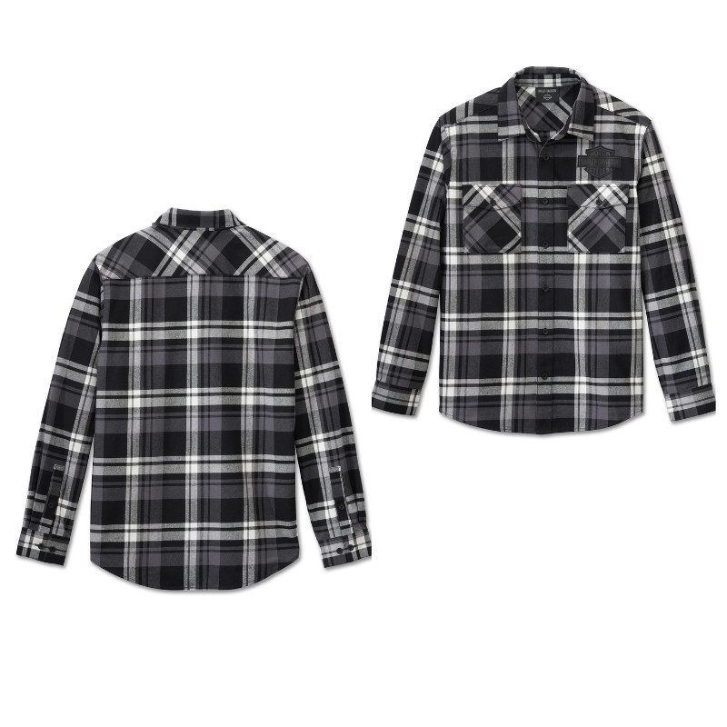 Men's Bar & Shield Flannel Shirt - Plaid