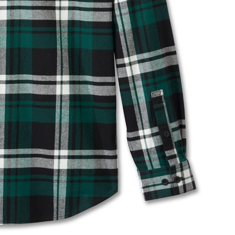 Men's Bar & Shield Flannel Shirt - Plaid