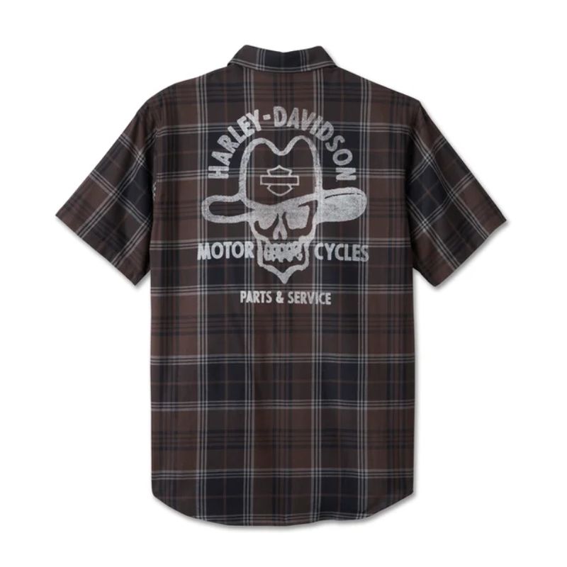 Cowboy Rider Short Sleeve Plaid Shirt