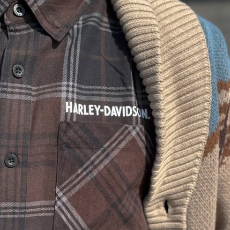 Cowboy Rider Short Sleeve Plaid Shirt