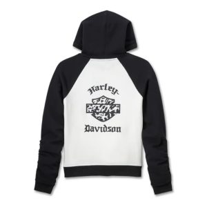 Women's Wild Cat Bar & Shield Raglan Hoodie - colourblock