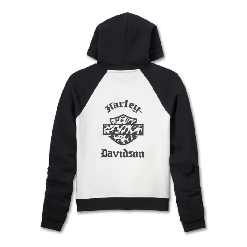 Women's Wild Cat Bar & Shield Raglan Hoodie - colourblock
