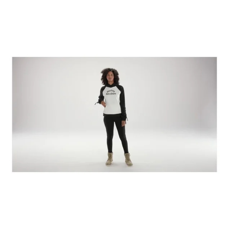 Women's Wild Cat Bar & Shield Raglan Hoodie - colourblock