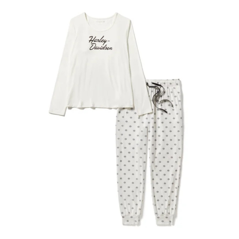 Women's Bar & Shield Long Sleeve Pajama Set