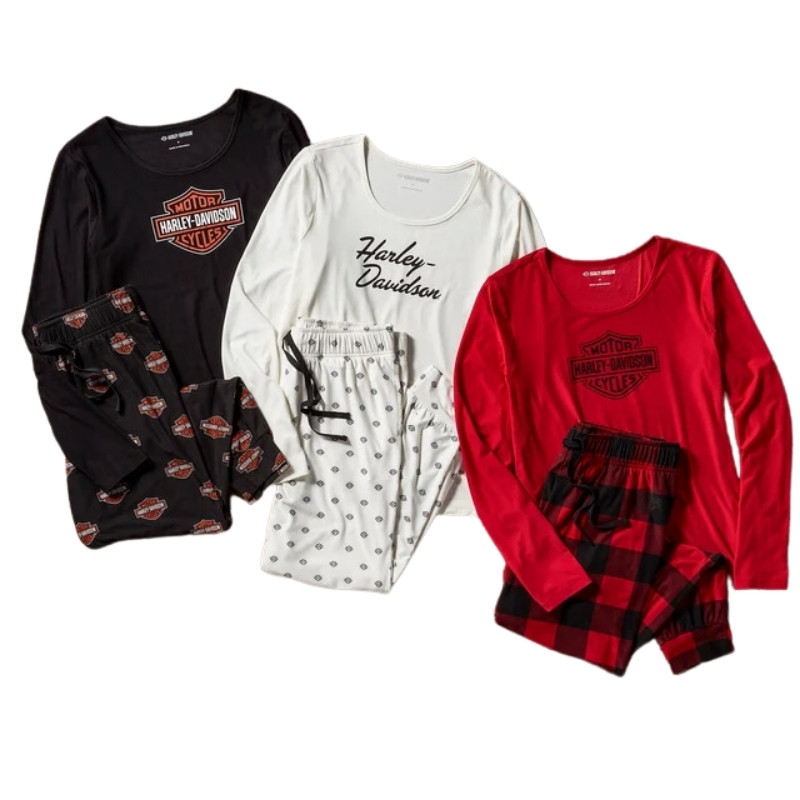 Women's Bar & Shield Long Sleeve Pajama Set