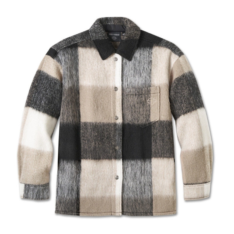 Women's H-D Plaid Shirt Jacket