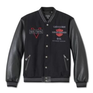 Men's V-Twin Varsity Leather Jacket