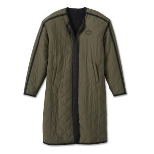 Women's Reversible Quilted Sherpa Coat