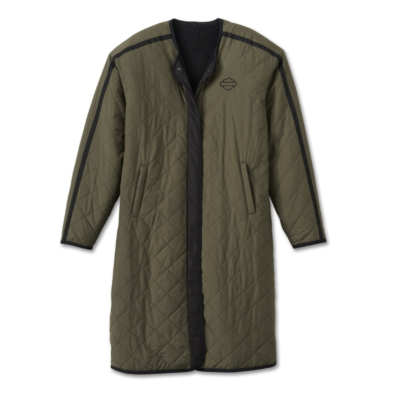 Women's Reversible Quilted Sherpa Coat