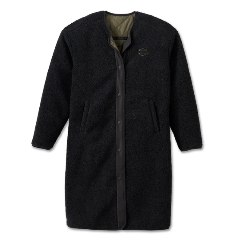 Women's Reversible Quilted Sherpa Coat