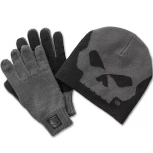 Willie G Skull Beanie and Glove Gift Set