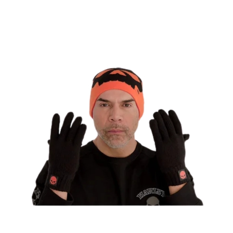 Willie G Skull Beanie and Glove Gift Set