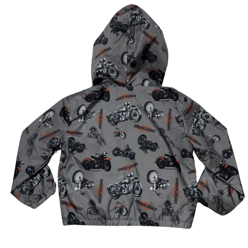 1/4 Zip Printed Windbreaker | Lined Hood