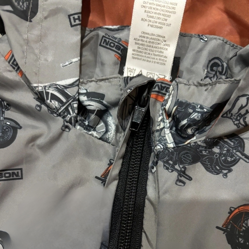 1/4 Zip Printed Windbreaker | Lined Hood