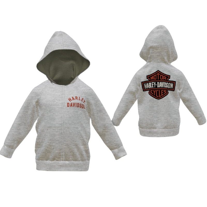 Bar & Shield Logo Knit Zip-Up Hoodie