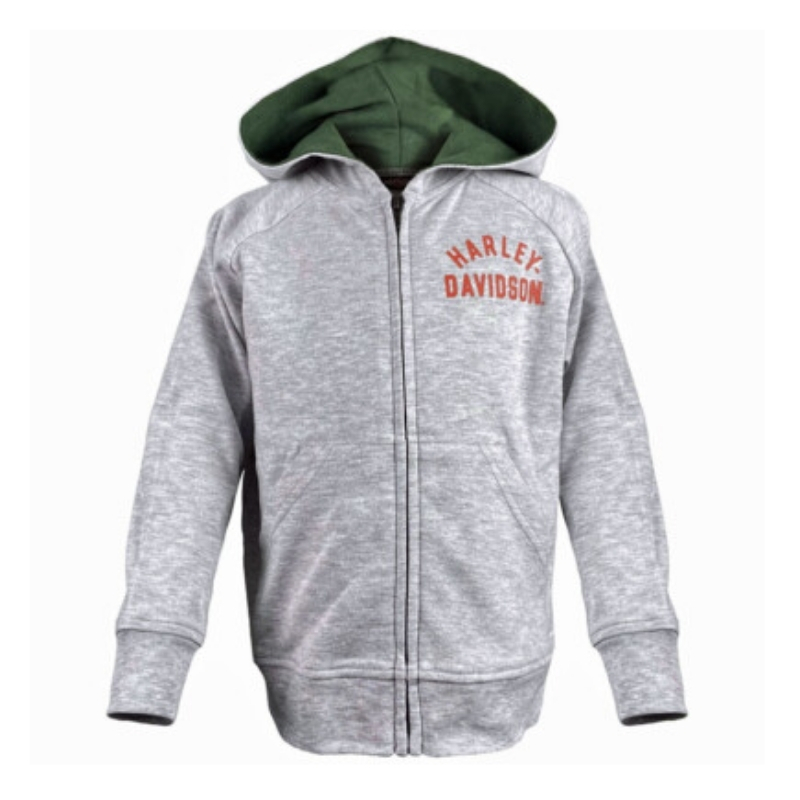 Bar & Shield Logo Knit Zip-Up Hoodie