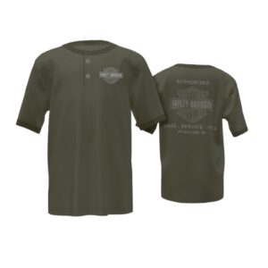 Authorized Henley 2-Button Short Sleeves