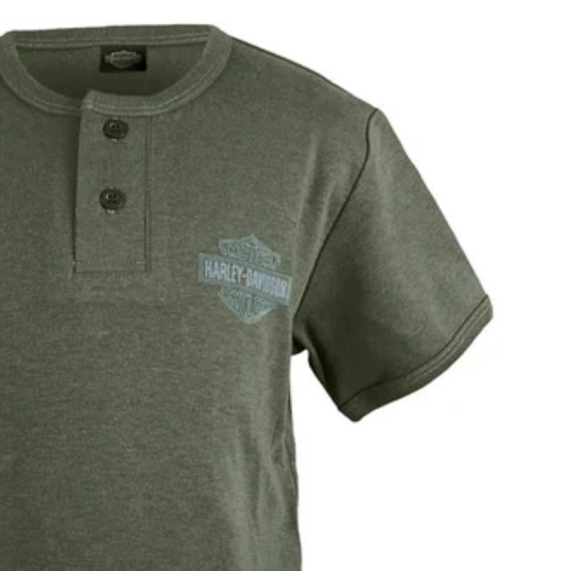 Authorized Henley 2-Button Short Sleeves