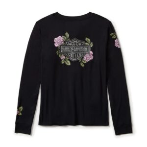 Rose & Thorn Bling Long Sleeve Top